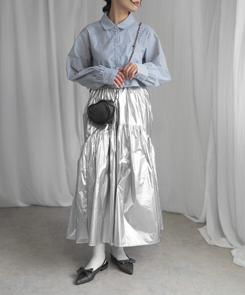 minia（ミニア）の「ハートチェーンミニショルダー（ショルダーバッグ・レディース・ブラック/シルバー/アイボリー・FREE）」の8枚目の写真