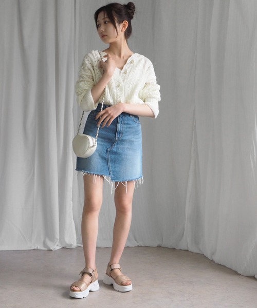 minia（ミニア）の「ハートチェーンミニショルダー（ショルダーバッグ・レディース・ブラック/シルバー/アイボリー・FREE）」の11枚目の写真