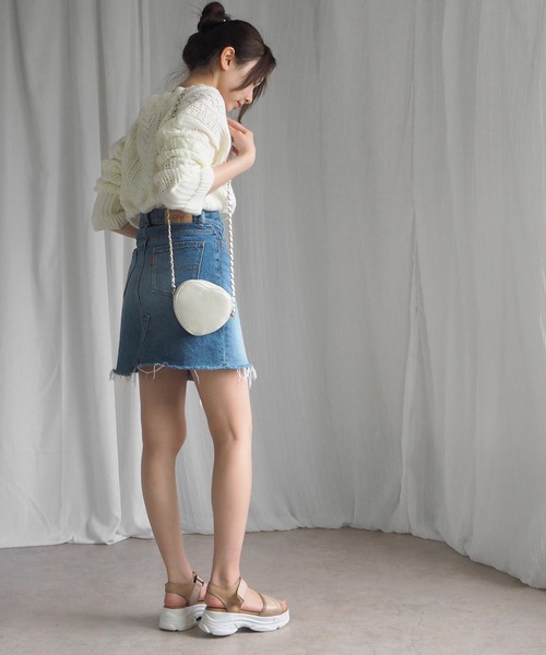 minia（ミニア）の「ハートチェーンミニショルダー（ショルダーバッグ・レディース・ブラック/シルバー/アイボリー・FREE）」の12枚目の写真