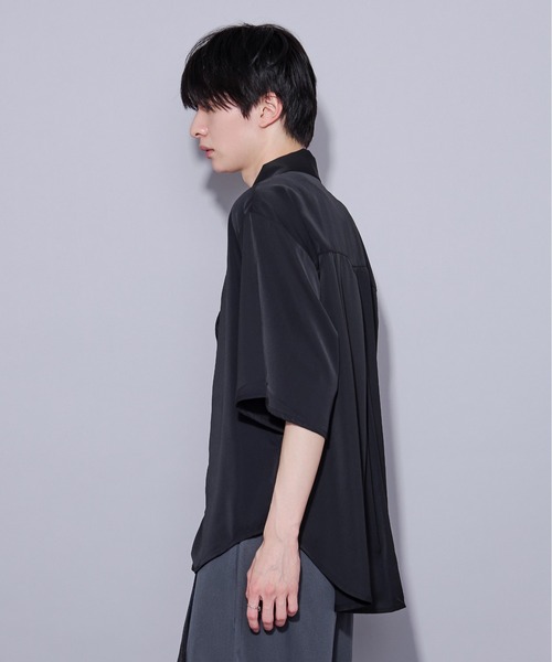 バリエーションボータイシャツ ブラック XS-LLsize》通勤・セレモニー対応/ボウタイブラウス/取り外し