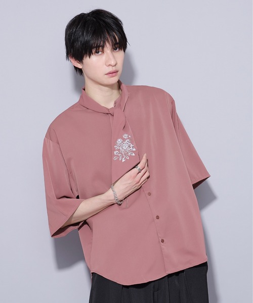 セール】ボウタイカラー刺繍シャツ（シャツ/ブラウス）｜Ellno Loset