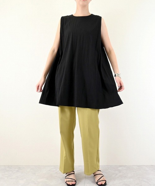 STYLEBLOCK（スタイルブロック）の「RNタフタノースリタックオーバーブラウス（シャツ/ブラウス・レディース・ブラック/ホワイト/ライトグレー/ライトブルー・M）」の3枚目の写真