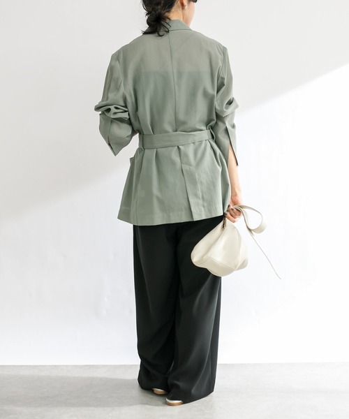 RIVE DROITE(リヴドロワ)の「シアーサファリジャケット(ミリタリージャケット・レディース・カーキ/ベージュ・FREE)」の15枚目の写真