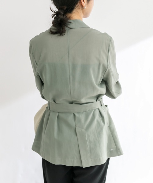 RIVE DROITE(リヴドロワ)の「シアーサファリジャケット(ミリタリージャケット・レディース・カーキ/ベージュ・FREE)」の17枚目の写真