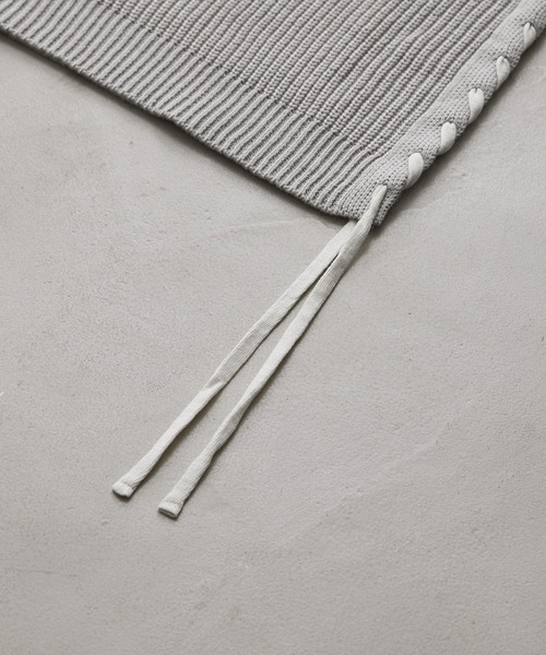 CLEL（クレイル）の「【CLEL】Hand Stitched Side Lace Knit Vest/ハンドステッチ サイドレースニットベスト（ベスト・メンズ・グレー/ブラック/ダークブラウン・XS/S/M/L）」の8枚目の写真