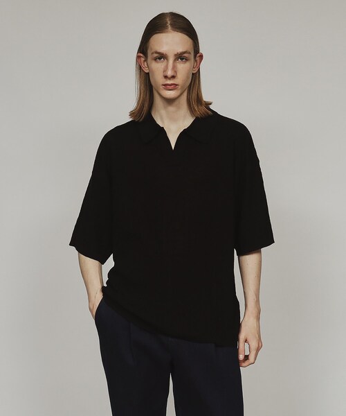 tk.TAKEO KIKUCHI（ティーケータケオキクチ）の「◆スキッパーニットポロシャツ（ポロシャツ・メンズ・ダークブラウン/グリーン系/オフホワイト/ブラック/ブルー/ブラウン系その他・03/02）」の8枚目の写真