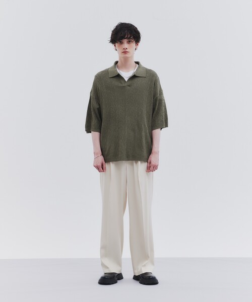 tk.TAKEO KIKUCHI（ティーケータケオキクチ）の「◆スキッパーニットポロシャツ（ポロシャツ・メンズ・ダークブラウン/グリーン系/オフホワイト/ブラック/ブルー/ブラウン系その他・03/02）」の17枚目の写真