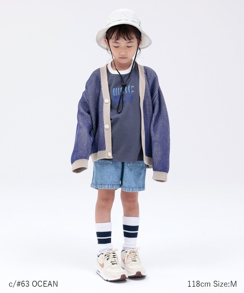 ARCH & LINE（アーチアンドライン）の「LIGHT DENIM SHORTS 薄手デニム 甚平（デニムパンツ・キッズ・ブラック/ブルー/グレー/アクア・S/M/L/XL）」の6枚目の写真