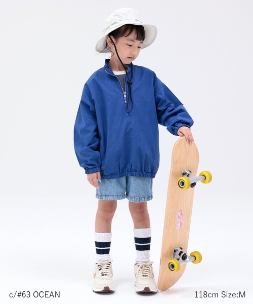 ARCH & LINE（アーチアンドライン）の「LIGHT DENIM SHORTS 薄手デニム 甚平（デニムパンツ・キッズ・ブラック/ブルー/グレー/アクア・S/M/L/XL）」の8枚目の写真