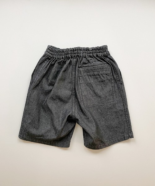 ARCH & LINE（アーチアンドライン）の「LIGHT DENIM SHORTS 薄手デニム 甚平（デニムパンツ・キッズ・ブラック/ブルー/グレー/アクア・S/M/L/XL）」の13枚目の写真