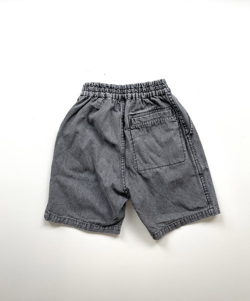 ARCH & LINE（アーチアンドライン）の「LIGHT DENIM SHORTS 薄手デニム 甚平（デニムパンツ・キッズ・ブラック/ブルー/グレー/アクア・S/M/L/XL）」の14枚目の写真