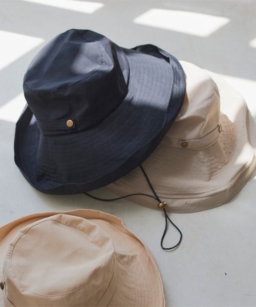 KOBE LETTUCE（コウベレタス）の「UVカットつば広ブリムハット（ハット・レディース・ベージュ/グレイッシュベージュ/ブラック・FREE）」の7枚目の写真