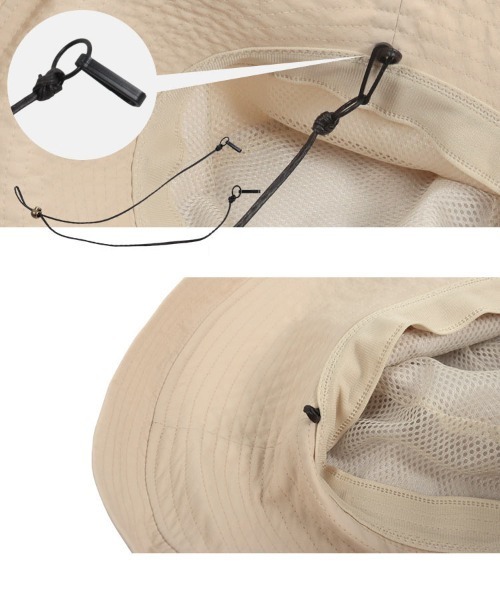 KOBE LETTUCE（コウベレタス）の「UVカットつば広ブリムハット（ハット・レディース・ベージュ/グレイッシュベージュ/ブラック・FREE）」の10枚目の写真