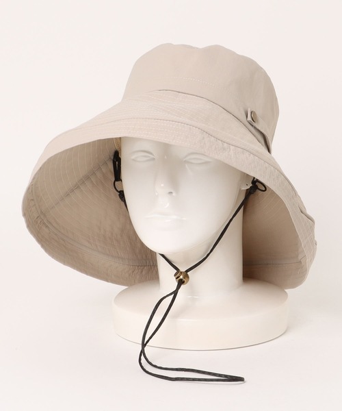 KOBE LETTUCE（コウベレタス）の「UVカットつば広ブリムハット（ハット・レディース・ベージュ/グレイッシュベージュ/ブラック・FREE）」の13枚目の写真