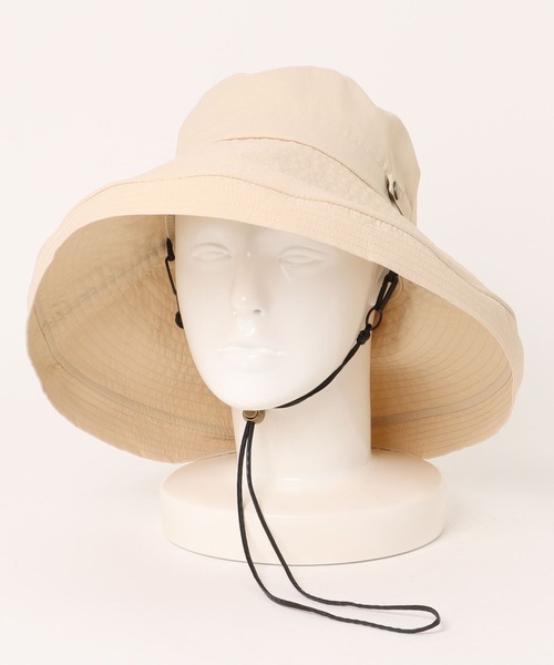 KOBE LETTUCE（コウベレタス）の「UVカットつば広ブリムハット（ハット・レディース・ベージュ/グレイッシュベージュ/ブラック・FREE）」の12枚目の写真