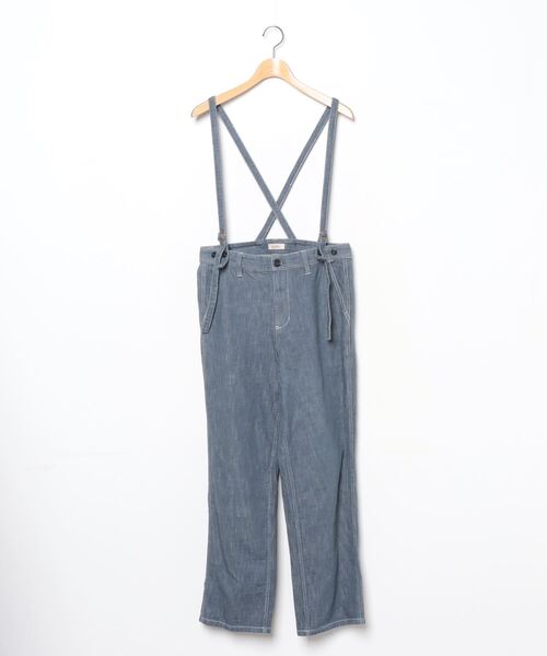 nest Robe - nest Robe UpcycleLino デニムサスペンダーパンツの
