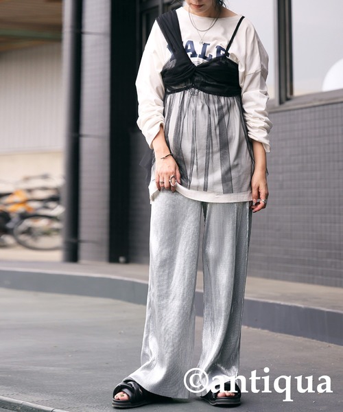 パンツ aaaaa セール】アシメボーダーパンツ（その他パンツ）｜antiqua