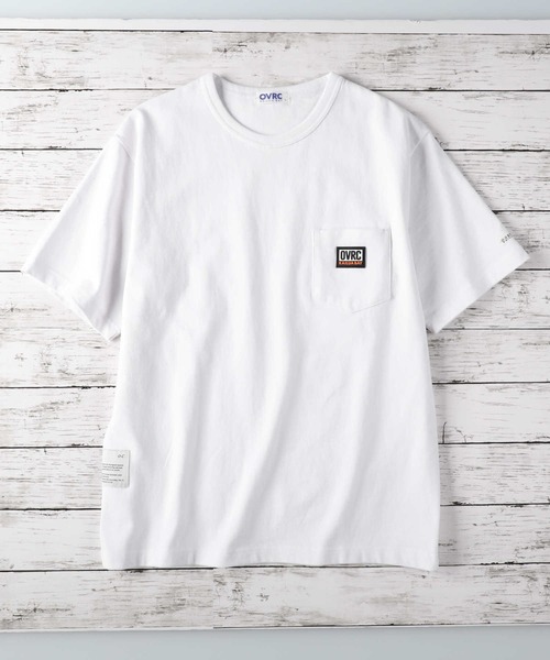 Right-on(ライトオン)の「【OVRC】【OVRC】別注ラバーネームポケットT(Tシャツ/カットソー・メンズ・オレンジ/ホワイト・XL/M/L)」の8枚目の写真