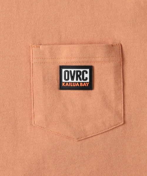 Right-on(ライトオン)の「【OVRC】【OVRC】別注ラバーネームポケットT(Tシャツ/カットソー・メンズ・オレンジ/ホワイト・XL/M/L)」の4枚目の写真