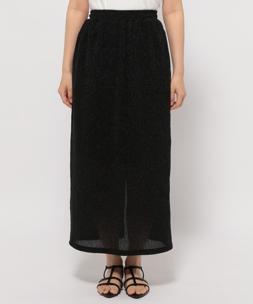 LEPSIM（レプシィム）の「ラメリブナロースカート　124068（スカート・レディース・ブラック/イエロー/グレー・FREE）」の10枚目の写真