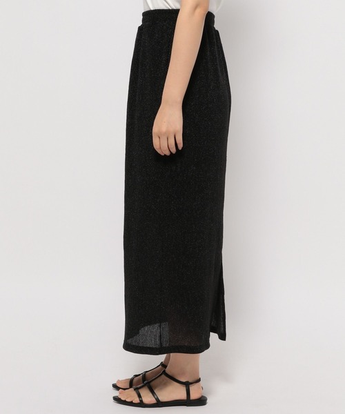 LEPSIM（レプシィム）の「ラメリブナロースカート　124068（スカート・レディース・ブラック/イエロー/グレー・FREE）」の11枚目の写真