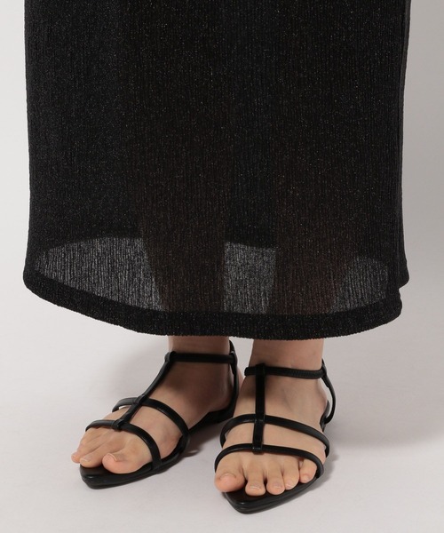 LEPSIM（レプシィム）の「ラメリブナロースカート　124068（スカート・レディース・ブラック/イエロー/グレー・FREE）」の14枚目の写真