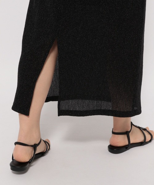 LEPSIM（レプシィム）の「ラメリブナロースカート　124068（スカート・レディース・ブラック/イエロー/グレー・FREE）」の15枚目の写真