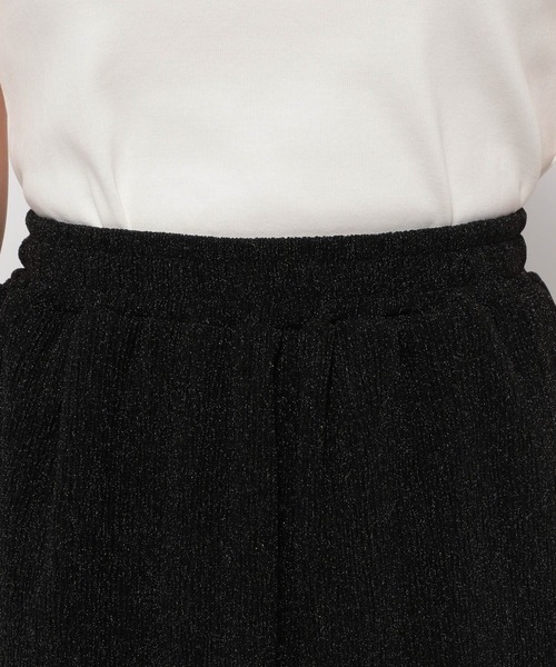 LEPSIM（レプシィム）の「ラメリブナロースカート　124068（スカート・レディース・ブラック/イエロー/グレー・FREE）」の4枚目の写真