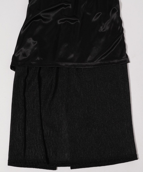 LEPSIM（レプシィム）の「ラメリブナロースカート　124068（スカート・レディース・ブラック/イエロー/グレー・FREE）」の6枚目の写真