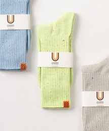 make a ray!（メイク ア レイ！）の「【94】【UNIVERSAL OVERALL/ユニバーサルオーバーオール】Uロゴ ワンポイント ピスネームタグデザイン ネップリブクルーソックス（ソックス/靴下）」