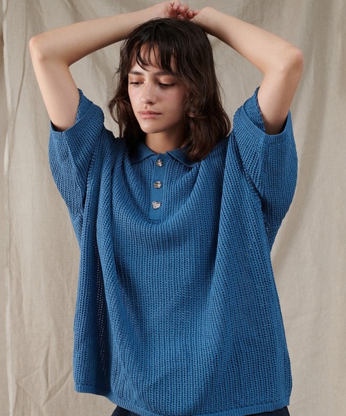 ONCILY（オンシェリー）の「SILVER BUTTON POLO SHIRT / シルバーボタンポロシャツ（ポロシャツ・メンズ・グリーン/ブラック/ブルー・SMALL/MEDIUM/LARGE）」の19枚目の写真