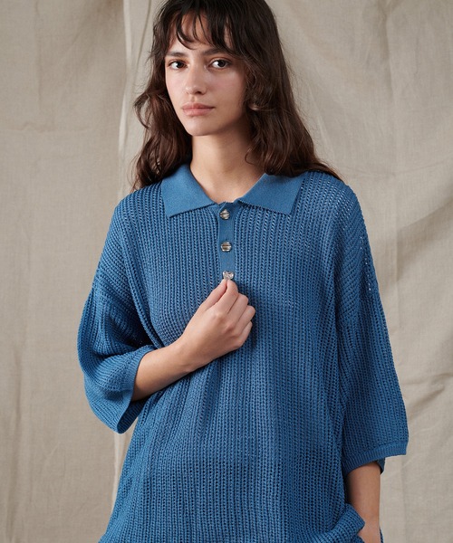 ONCILY（オンシェリー）の「SILVER BUTTON POLO SHIRT / シルバーボタンポロシャツ（ポロシャツ・メンズ・グリーン/ブラック/ブルー・SMALL/MEDIUM/LARGE）」の18枚目の写真