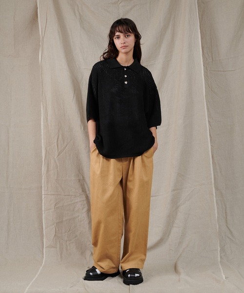 ONCILY（オンシェリー）の「SILVER BUTTON POLO SHIRT / シルバーボタンポロシャツ（ポロシャツ・メンズ・グリーン/ブラック/ブルー・SMALL/MEDIUM/LARGE）」の4枚目の写真