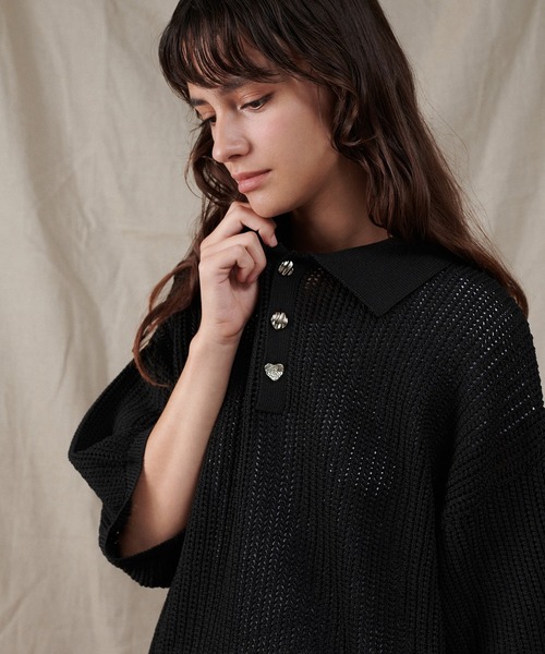 ONCILY（オンシェリー）の「SILVER BUTTON POLO SHIRT / シルバーボタンポロシャツ（ポロシャツ・メンズ・グリーン/ブラック/ブルー・SMALL/MEDIUM/LARGE）」の8枚目の写真