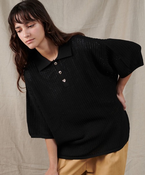 ONCILY（オンシェリー）の「SILVER BUTTON POLO SHIRT / シルバーボタンポロシャツ（ポロシャツ・メンズ・グリーン/ブラック/ブルー・SMALL/MEDIUM/LARGE）」の7枚目の写真