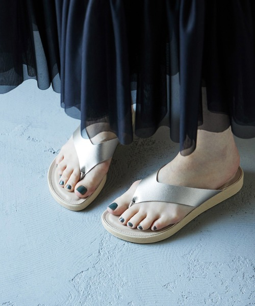 Fashion Letter(ファッションレター)の「日本製 トングサンダル スポサン レディース(サンダル・レディース・ホワイト/ブラック/シルバー・S/M/L/LL)」の18枚目の写真