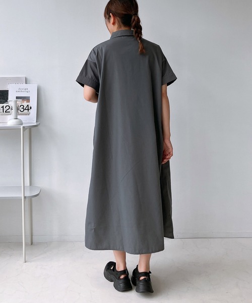 はぴ⭐様　anuans チャコールグレーサイズ1 AS KNOW AS plus（アズノゥアズプラス）の「◎切り替えシンプル半袖