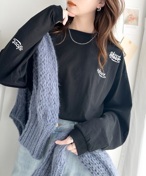 Java（ジャバ）の「《Javaジャバコラボ》散りばめられたロゴ刺繍がトレンド感満載。コットン100%長袖プルオーバー（Tシャツ/カットソー・レディース・オフホワイト/ブラック/オートミール・X-LARGE/SMALL/MEDIUM/LARGE）」の12枚目の写真