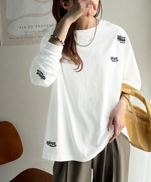 Java（ジャバ）の「《Javaジャバコラボ》散りばめられたロゴ刺繍がトレンド感満載。コットン100%長袖プルオーバー（Tシャツ/カットソー・レディース・オフホワイト/ブラック/オートミール・X-LARGE/SMALL/MEDIUM/LARGE）」の19枚目の写真