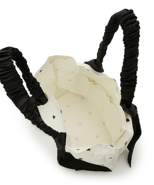 SNIDEL HOME(スナイデルホーム)の「オーガニックキャンバストート -BIG-(HEART)(トートバッグ・レディース・ブラック/ライトピンク・FREE)」の10枚目の写真