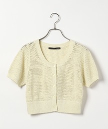 Heather（ヘザー）の「スパンコールニットカーディガン（半袖） 135088