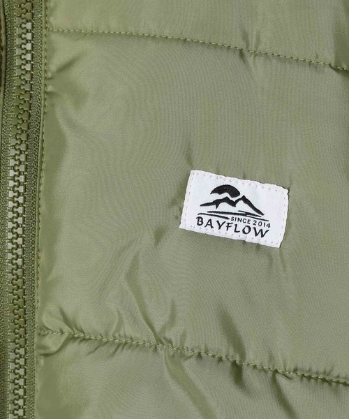 BAYFLOW（ベイフロー）の「[軽くてあったか♪] エアサーマルフードジャケット (KIDS)（ダウンジャケット/コート・キッズ・ブラック/カーキ/ブルー/パープル/ピンク・110cm/120cm/130cm/140cm/150cm）」の10枚目の写真