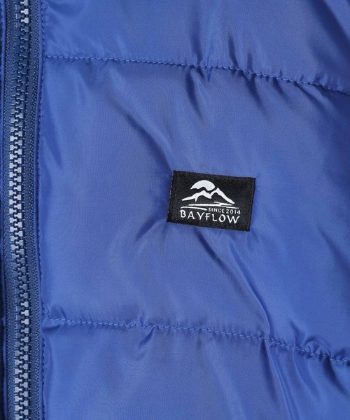 BAYFLOW（ベイフロー）の「[軽くてあったか♪] エアサーマルフードジャケット (KIDS)（ダウンジャケット/コート・キッズ・ブラック/カーキ/ブルー/パープル/ピンク・110cm/120cm/130cm/140cm/150cm）」の12枚目の写真