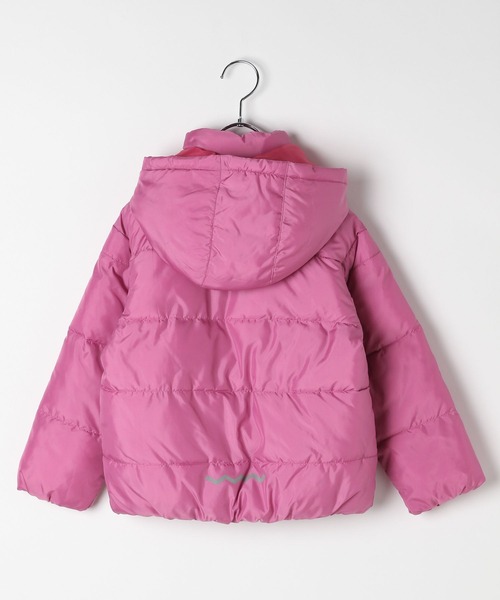 BAYFLOW（ベイフロー）の「[軽くてあったか♪] エアサーマルフードジャケット (KIDS)（ダウンジャケット/コート・キッズ・ブラック/カーキ/ブルー/パープル/ピンク・110cm/120cm/130cm/140cm/150cm）」の18枚目の写真