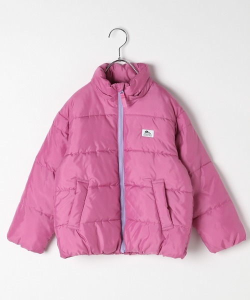 BAYFLOW（ベイフロー）の「[軽くてあったか♪] エアサーマルフードジャケット (KIDS)（ダウンジャケット/コート・キッズ・ブラック/カーキ/ブルー/パープル/ピンク・110cm/120cm/130cm/140cm/150cm）」の14枚目の写真