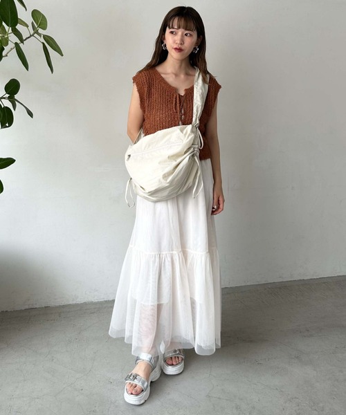 archives（アルシーヴ）の「ナイロンギャザーショルダー（ショルダーバッグ・レディース・モカ/アイボリー/ブラック・FREE）」の21枚目の写真