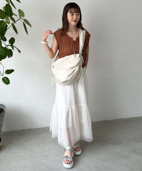 archives（アルシーヴ）の「ナイロンギャザーショルダー（ショルダーバッグ・レディース・モカ/アイボリー/ブラック・FREE）」の22枚目の写真