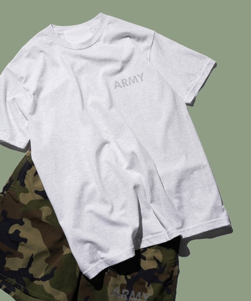 made in standard （メイドインスタンダード）の「MADE IN STANDARD/メイドインスタンダード ARMY TEE アーミー リフレクト プリントTシャツ（Tシャツ/カットソー・メンズ・ブラック/エメラルド/ホワイト/ライトグレー・LARGE/X-LARGE/MEDIUM）」の4枚目の写真