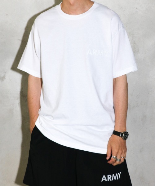 made in standard （メイドインスタンダード）の「MADE IN STANDARD/メイドインスタンダード ARMY TEE アーミー リフレクト プリントTシャツ（Tシャツ/カットソー・メンズ・ブラック/エメラルド/ホワイト/ライトグレー・LARGE/X-LARGE/MEDIUM）」の21枚目の写真