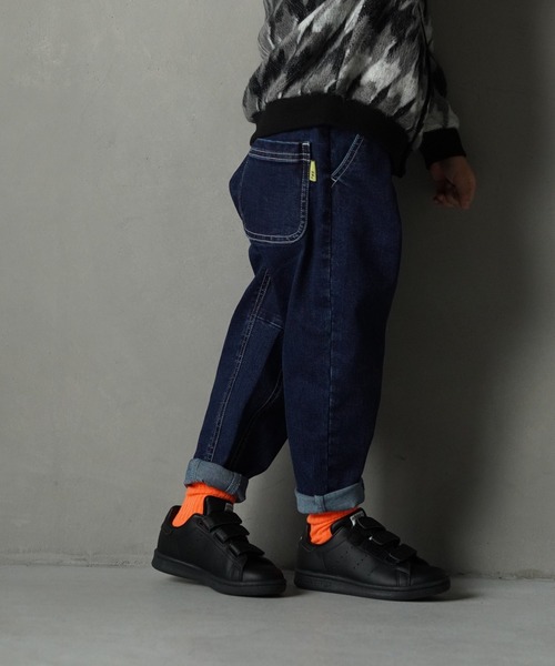 MAKE YOUR DAY(メイクユアデイ)の「テーパードデニムパンツ■80~140cm(デニムパンツ・キッズ・その他/ブルー/ネイビー・140/130/120/110/100/90/80)」の4枚目の写真